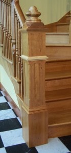 Large newel typical of Victorian Era
