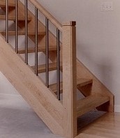 Clear coat of finish on maple stairs