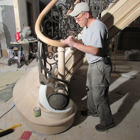 Boston - Working on the newels