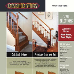 A printed stair-selection sheet laying out the available style choices